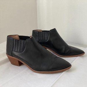 Madewell  Myles Ankle Boot in Black Leather sz 10